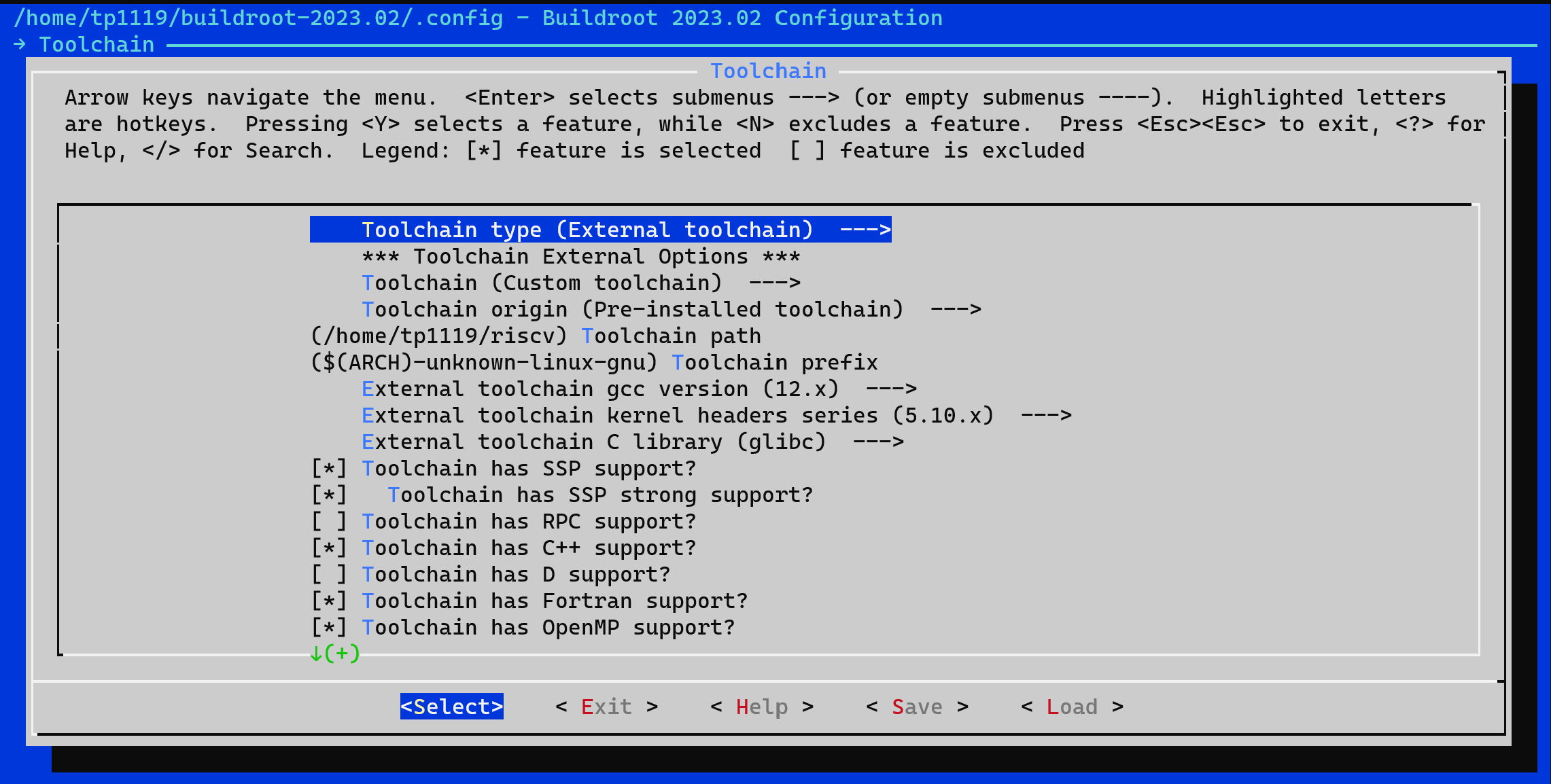 buildroot-toolchain-menuconfig